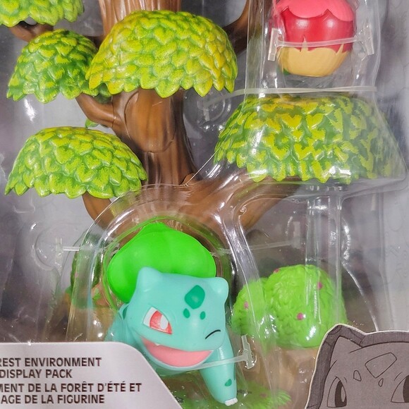 Pokemon Applin & Bulbasaur 7" Select Summer Forest Environment Display Pack New - Picture 10 of 10